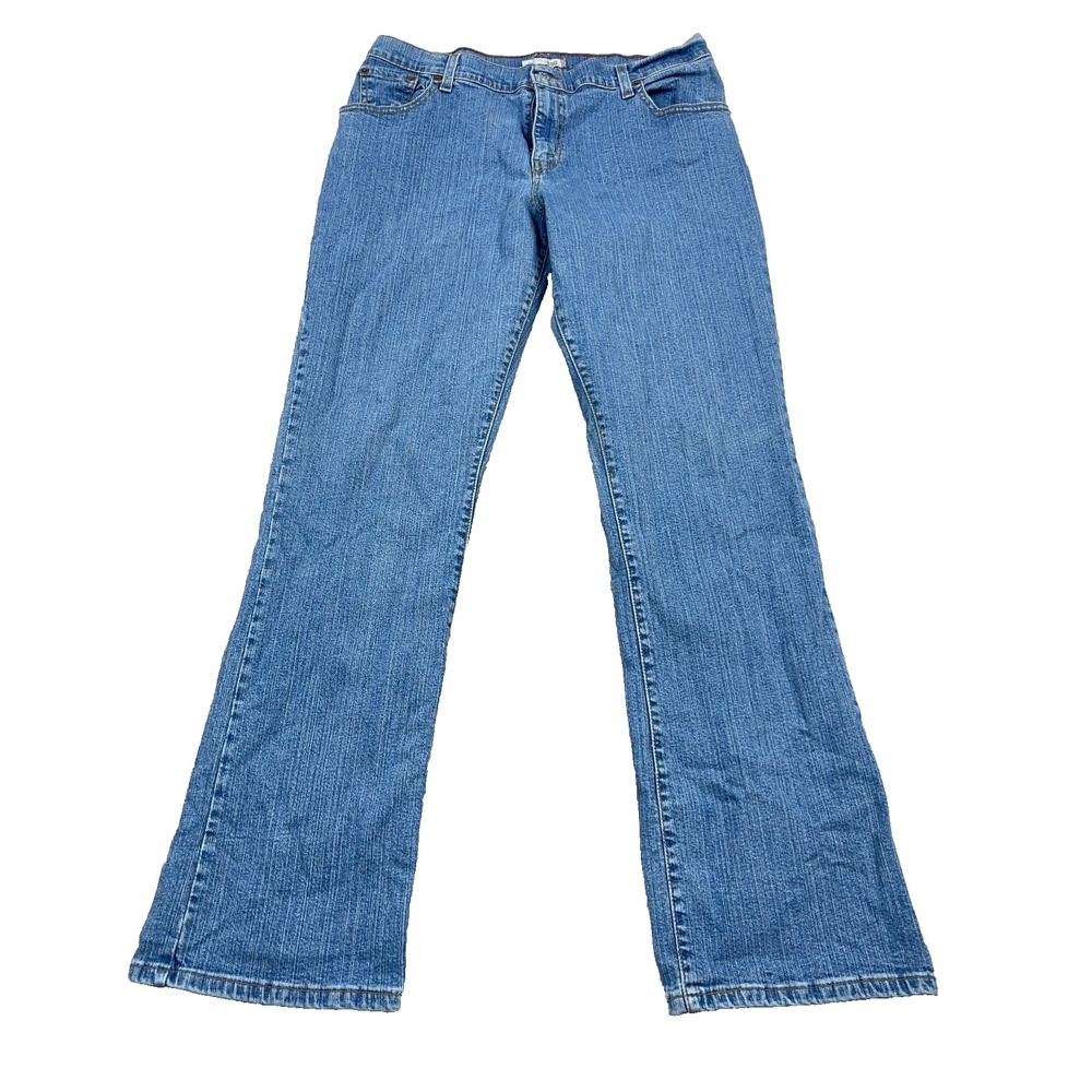 Vintage Levis 550 Jeans Women 14 Long Relaxed Bootcut Med Wash Y2K 2000s A87